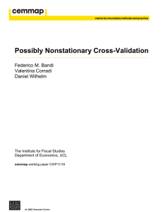 Possibly Nonstationary Cross-Validation  Federico M. Bandi Valentina Corradi