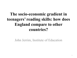 The socio-economic gradient in teenagers’ reading skills: how does countries?