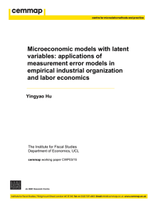 Microeconomic models with latent variables: applications of measurement error models in