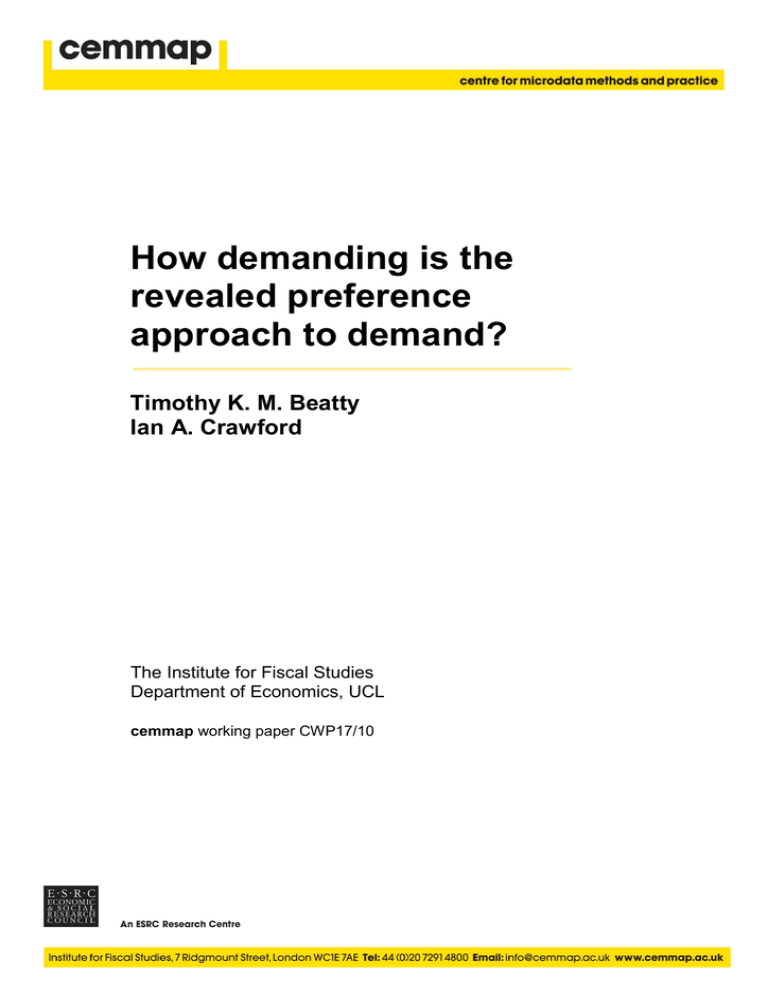 how-demanding-is-the-revealed-preference-approach-to-demand