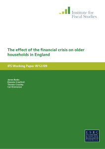 The effect of the financial crisis on older households in England