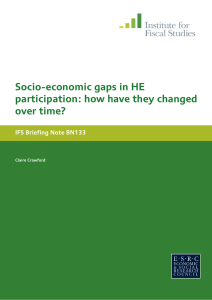 Socio-economic gaps in HE participation: how have they changed over time?