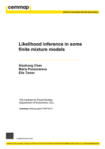 Likelihood inference in some finite mixture models