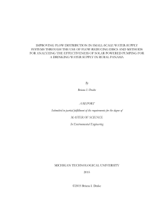 IMPROVING FLOW DISTRIBUTION IN SMALL-SCALE WATER-SUPPLY