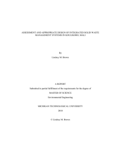 ASSESSMENT AND APPROPRIATE DESIGN OF INTEGRATED SOLID WASTE By