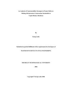 An Analysis of Constructability Strategies in Project Delivery: