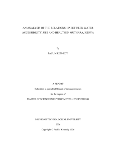 AN ANALYSIS OF THE RELATIONSHIP BETWEEN WATER