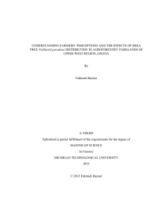 UNDERSTANDING FARMERS’ PERCEPTIONS AND THE EFFECTS OF SHEA Vitellarial paradoxa