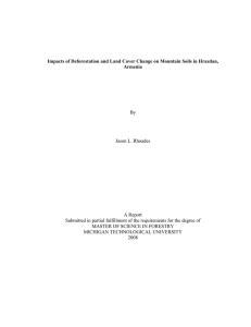 Impacts of Deforestation and Land Cover Change on Mountain Soils... Armenia By