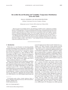 Reversible Record Breaking and Variability: Temperature Distributions across the Globe A K