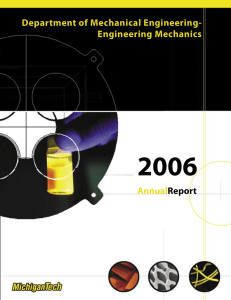 2006 Department of Mechanical Engineering- Engineering Mechanics Annual