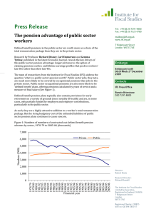 The pension advantage of public sector workers