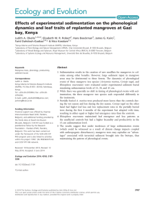 Effects of experimental sedimentation on the phenological