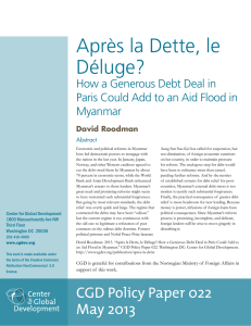 Après la Dette, le Déluge? How a Generous Debt Deal in