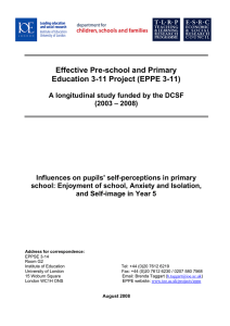 Effective Pre-school and Primary Education 3-11 Project (EPPE 3-11)