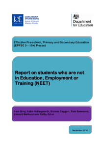 Report on students who are not in Education, Employment or Training (NEET)