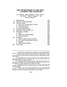 THE 1995 REVISIONS TO THE DTPA: ALTERING THE LANDSCAPE 1442 1444