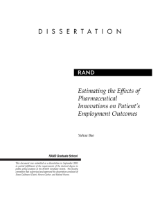 R Estimating the Effects of Pharmaceutical Innovations on Patient’s
