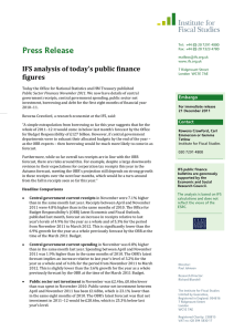 Press Release IFS analysis of today’s public finance