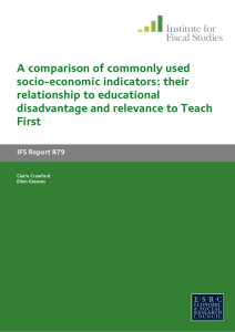 A comparison of commonly used socio-economic indicators: their relationship to educational