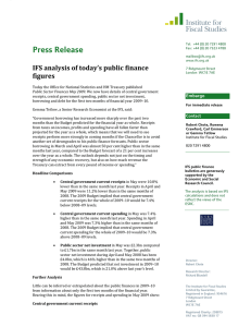 Press Release IFS analysis of today’s public finance 