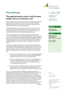 The pupil premium: more cash for poor