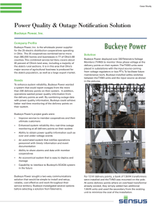 Power Quality &amp; Outage Notification Solution Buckeye Power, Inc. Company Profile