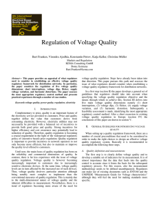 Regulation of Voltage Quality