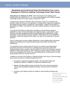 Residential and Commercial Smart Grid Solutions from Lutron