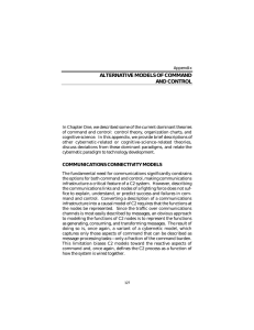ALTERNATIVE MODELS OF COMMAND AND CONTROL
