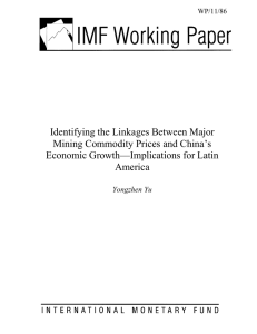 Identifying the Linkages Between Major Mining Commodity Prices and China’s