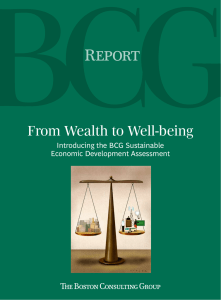 Report From Wealth to Well-being Introducing the BCG Sustainable Economic Development Assessment