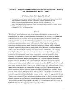 Impacts of Changes in Land Use and Land Cover on... and Air Quality over the 21st Century