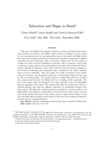 Education and Wages in Brazil
