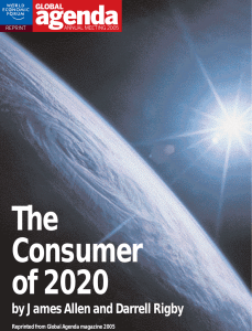 The Consumer of 2020 agenda