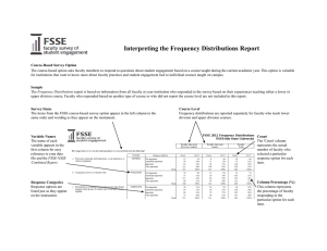 Interpreting the Frequency Distributions Report