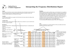 Interpreting the Frequency Distributions Report
