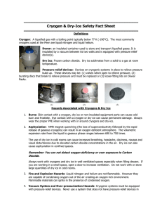Cryogen &amp; Dry-Ice Safety Fact Sheet