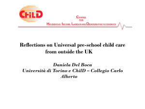 Reflections on Universal pre-school child care from outside the UK