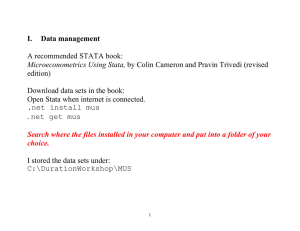 I. Data management  A recommended STATA book: