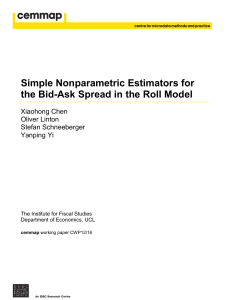 Simple Nonparametric Estimators for the Bid-Ask Spread in the Roll Model Xia