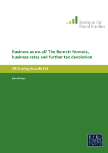 Business as usual? The Barnett formula, 155 IFS Briefing Note BN