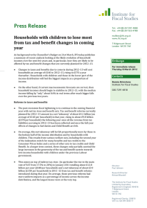 Press Release Households with children to lose most