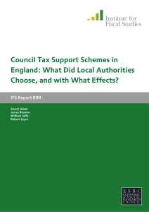 Council Tax Support Schemes in England: What Did Local Authorities