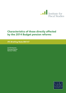 Characteristics of those directly affected by the 2014 Budget pension reforms