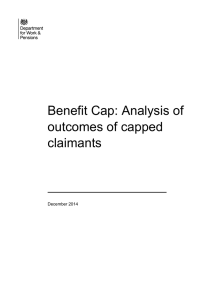 Benefit Cap: Analysis of outcomes of capped claimants December 2014