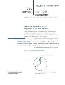 CEO survey:  the new economy