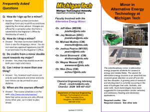 Minor in Alternative Energy Technology at Michigan Tech