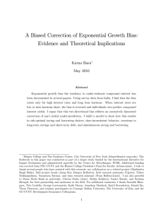 A Biased Correction of Exponential Growth Bias: Evidence and Theoretical Implications