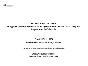 David PHILLIPS For Peace and Goodwill? Desarollo y Paz Programmes in Colombia.